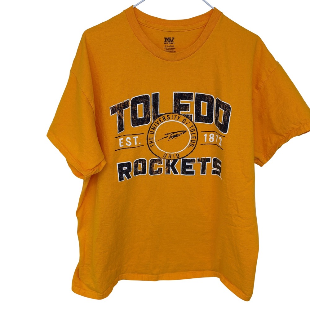 Yellow Toledo Rockets T Shirt XL Men's‎ MV Sport College NCAA Tee